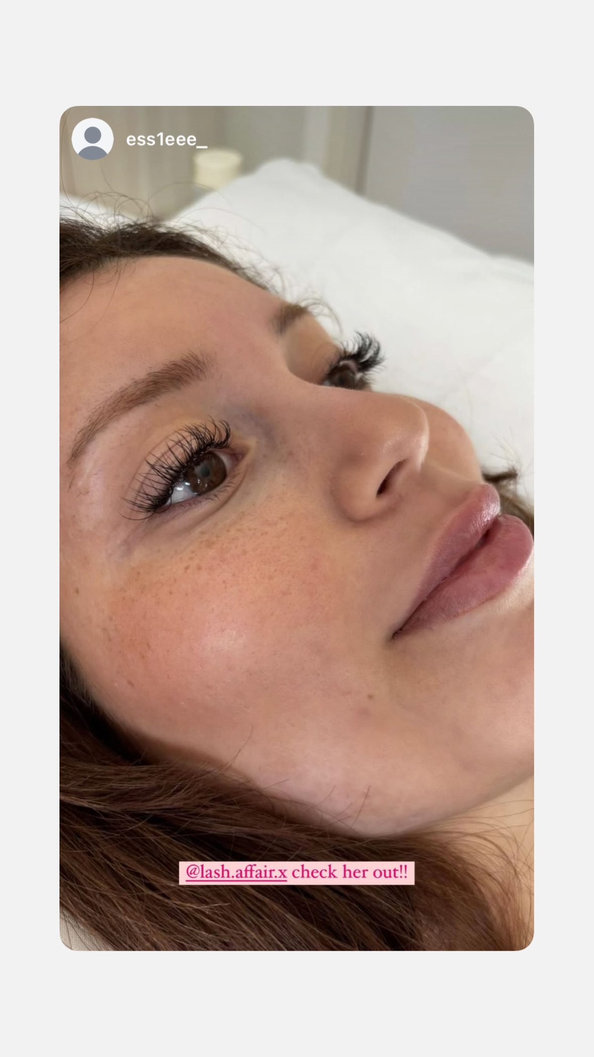 Close-up van een lash resultaat van Lash Affair